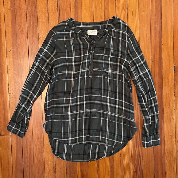 Flannel Tunic Style Top - Picture 1 of 1